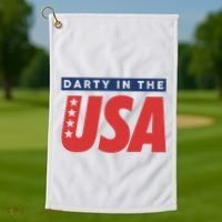 Darty In The Usa Independence Day Golf Towel thumb 1