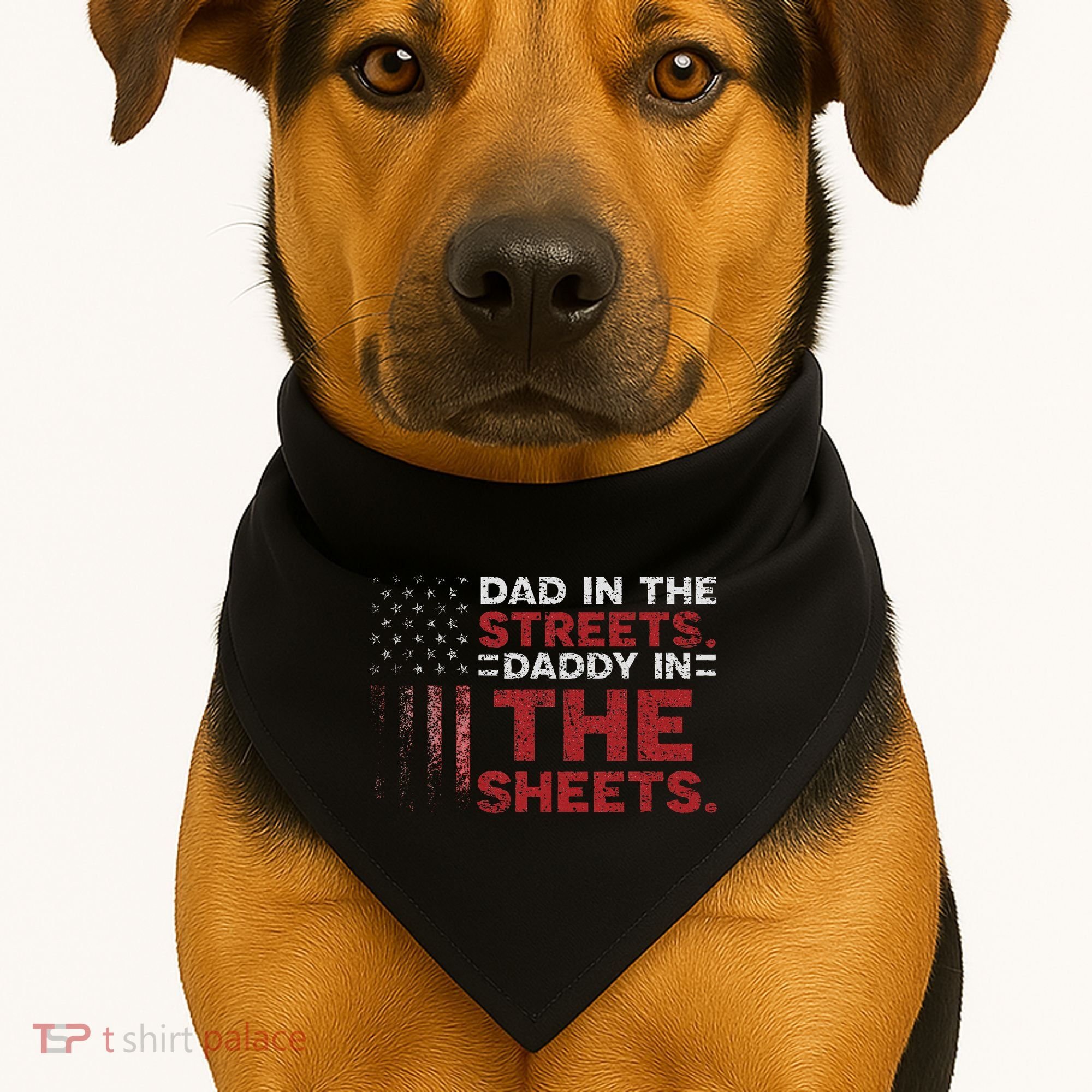 Dad In The Streets Daddy In The Sheets American Fathers Day USA-Made Doggie Bandana