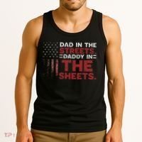 Dad In The Streets Daddy In The Sheets American Fathers Day Tank Top thumb 3