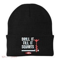 Drill It Till It Squirts Ice Fishing Auger Funny Gift Funny Gift Beanie thumb 0