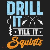 Drill It Till It Squirts Ice Fishing Meaningful Gift Hat thumb 2