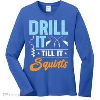 Drill It Till It Squirts Ice Fishing Meaningful Gift Women's Long Sleeve Shirt thumb 0