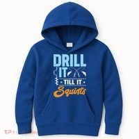 Drill It Till It Squirts Ice Fishing Meaningful Gift Kids Hoodie thumb 0
