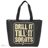 Drill It Till It Squirts Funny Winter Ice Fishing Tote Bag thumb 0