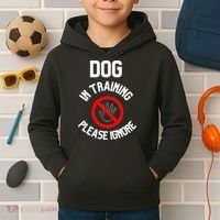 Dog In Training Please Ignore Kids Hoodie thumb 2