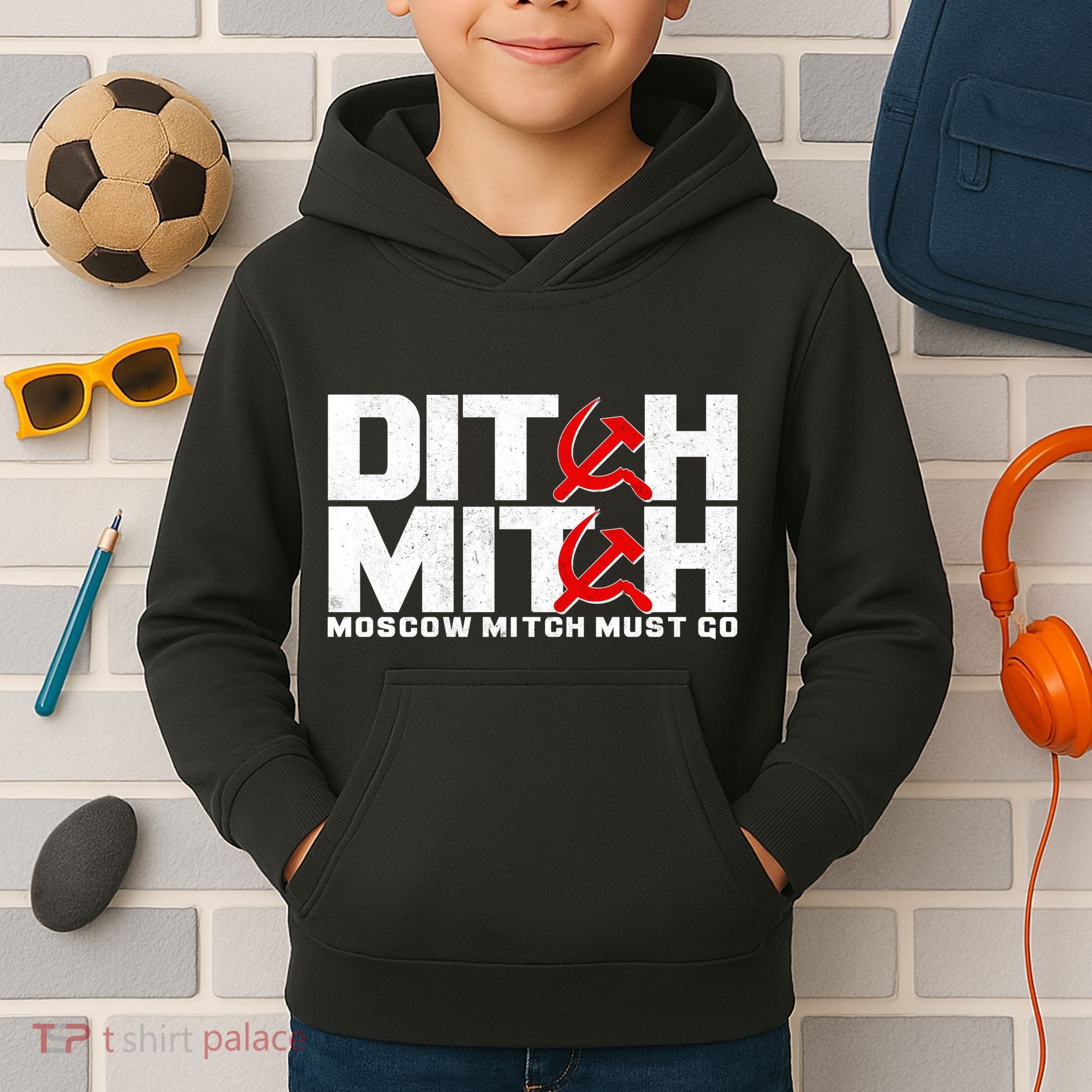 Ditch Mitch Moscow Mitch Must Go Kids Hoodie