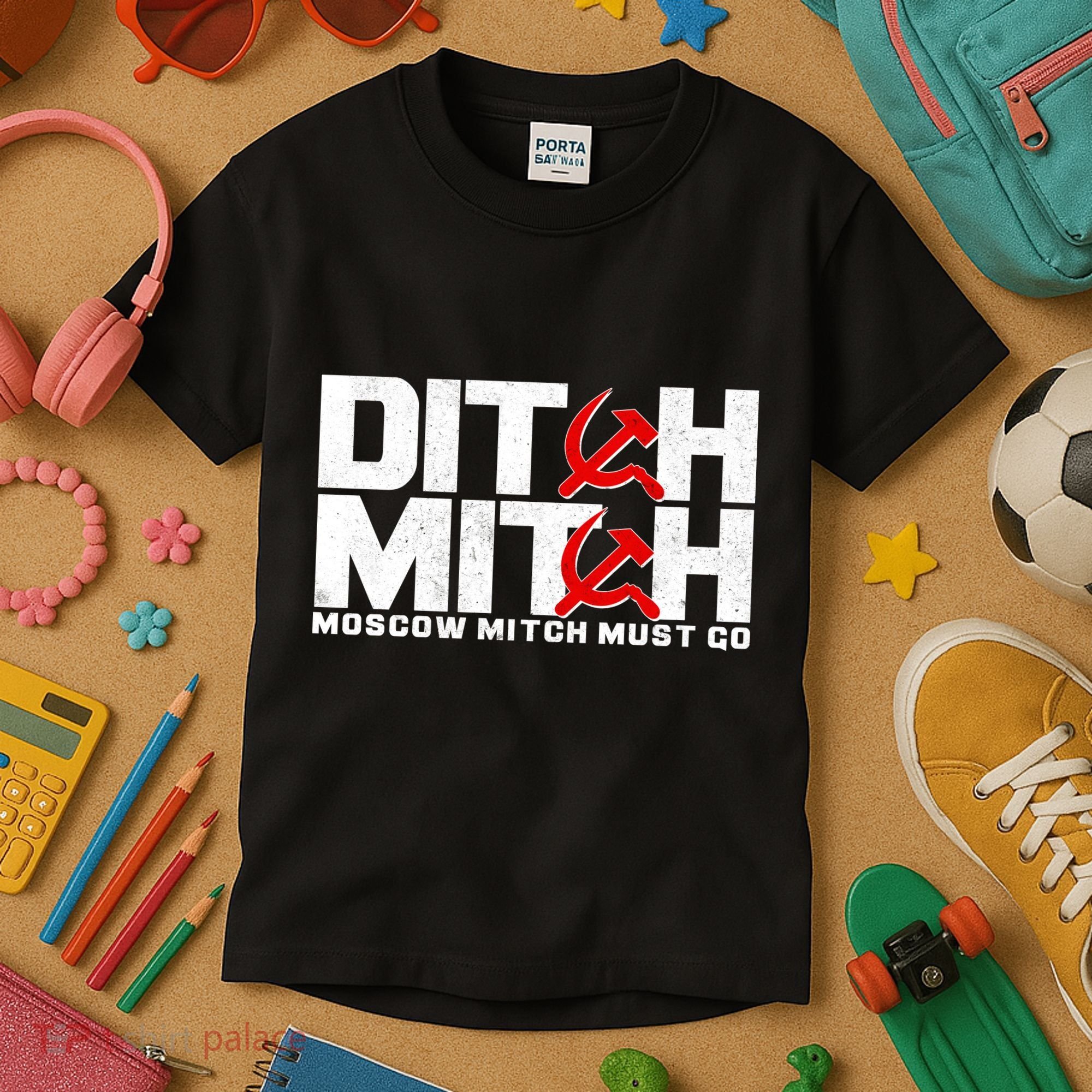 Ditch Mitch Moscow Mitch Must Go Kids T-Shirt