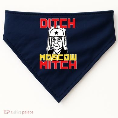 Ditch Moscow Mitch Funny Traitor USA-Made Doggie Bandana