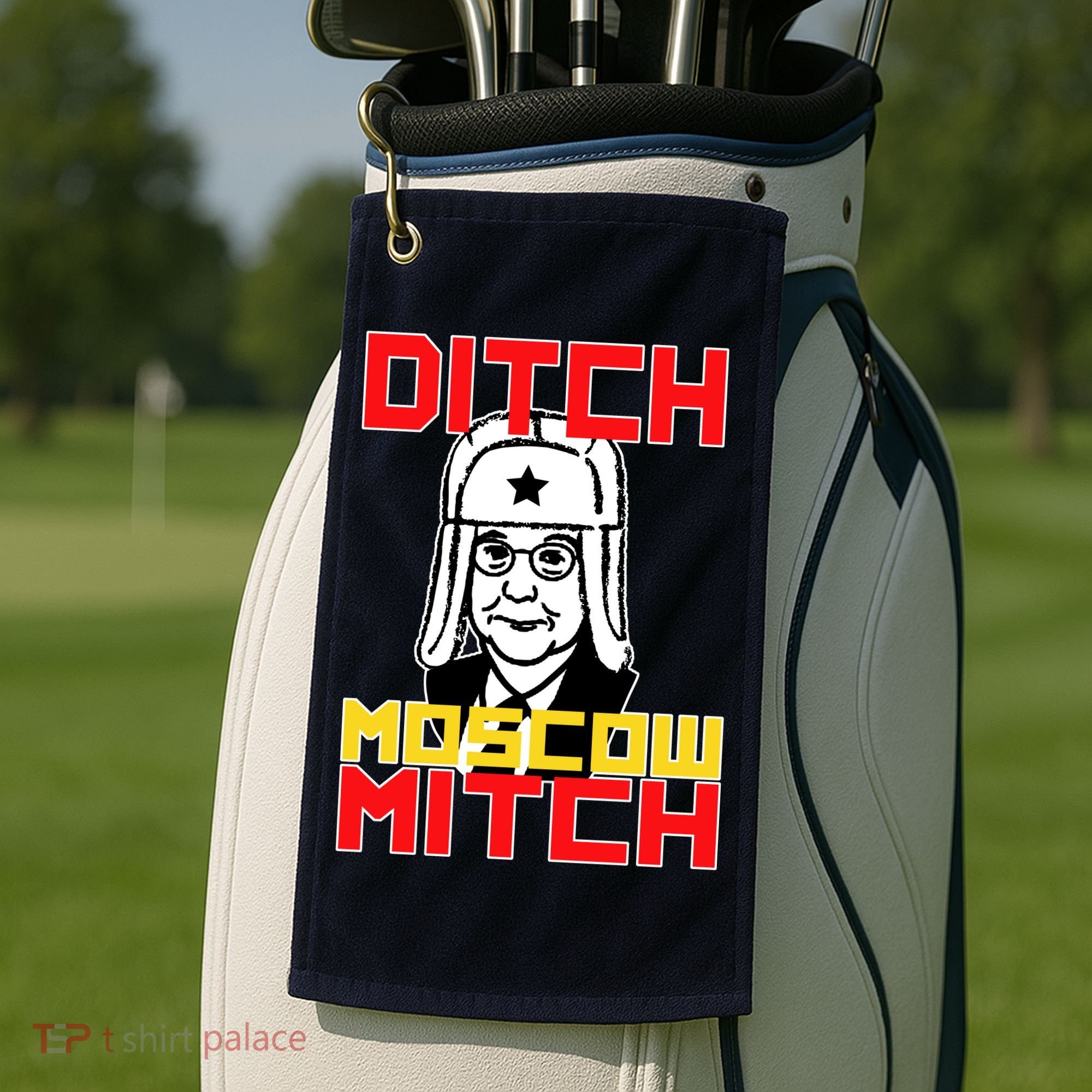 Ditch Moscow Mitch Funny Traitor Golf Towel