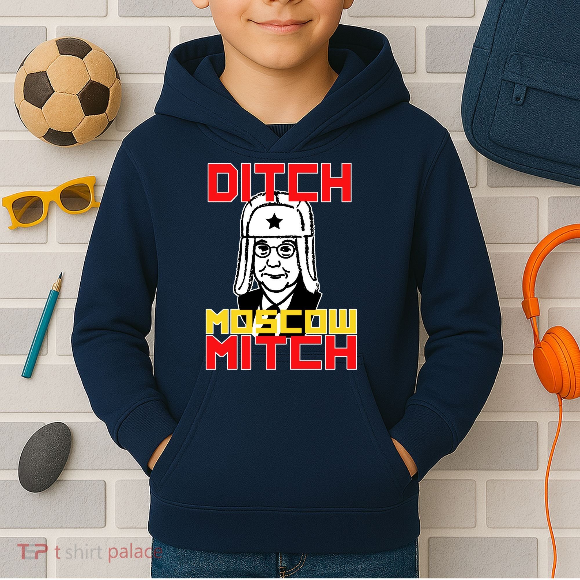 Ditch Moscow Mitch Funny Traitor Kids Hoodie