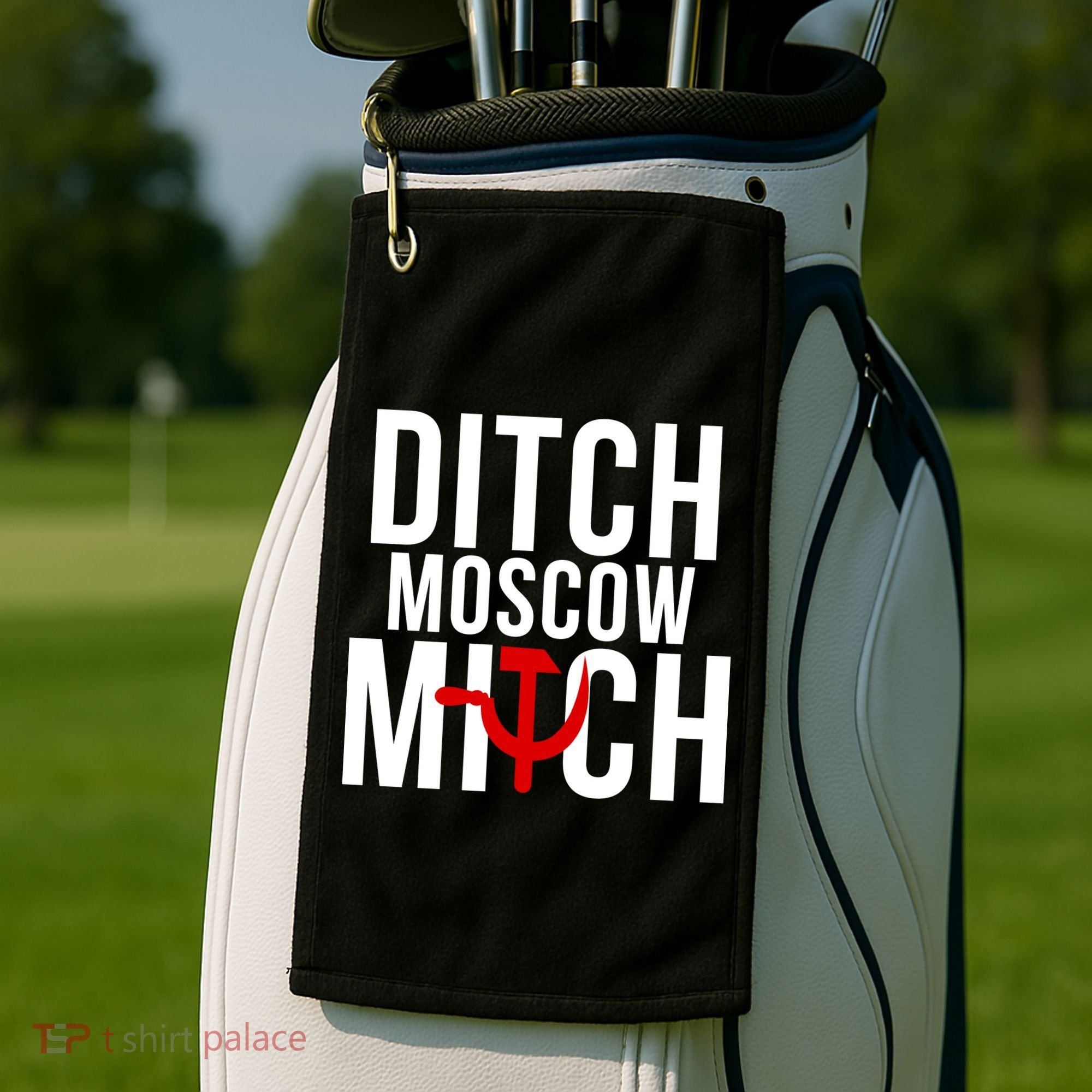 Ditch Moscow Mitch Traitor Golf Towel