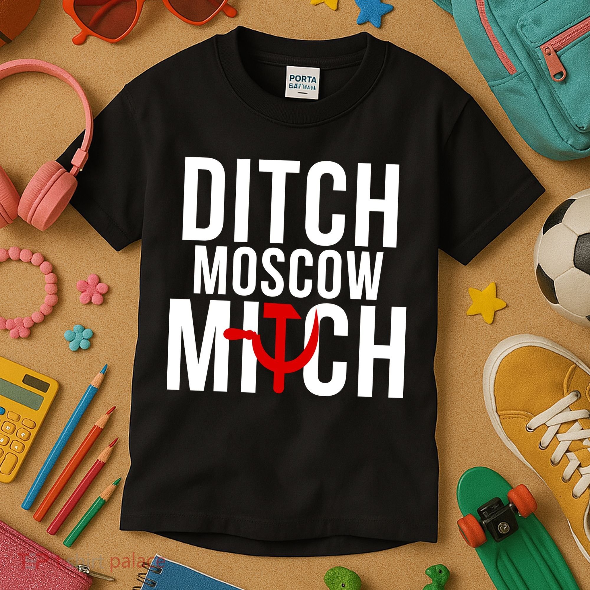 Ditch Moscow Mitch Traitor Kids T-Shirt