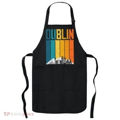 Dublin Ireland Vintage Sunset Skyline Apron