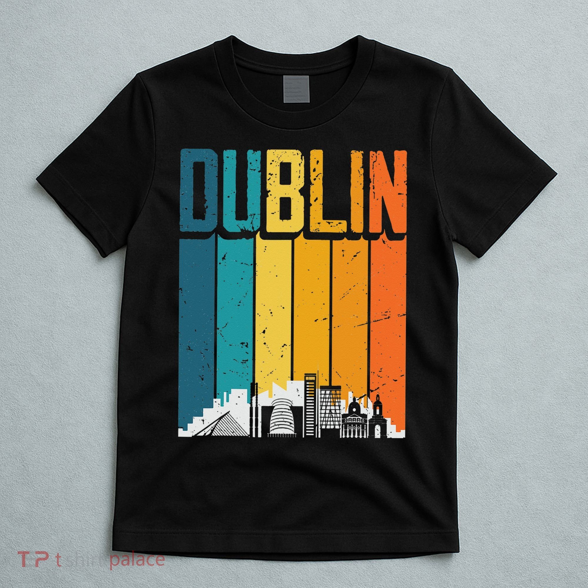 Dublin Ireland Vintage Sunset Skyline T-Shirt