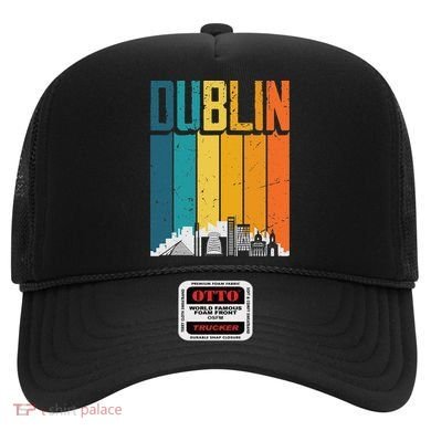 Dublin Ireland Vintage Sunset Skyline Hat