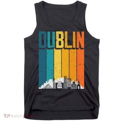 Dublin Ireland Vintage Sunset Skyline Tank Top