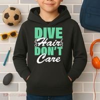 Dive Hair Don't Care Kids Hoodie thumb 2
