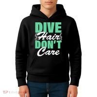Dive Hair Don't Care Kids Hoodie thumb 4