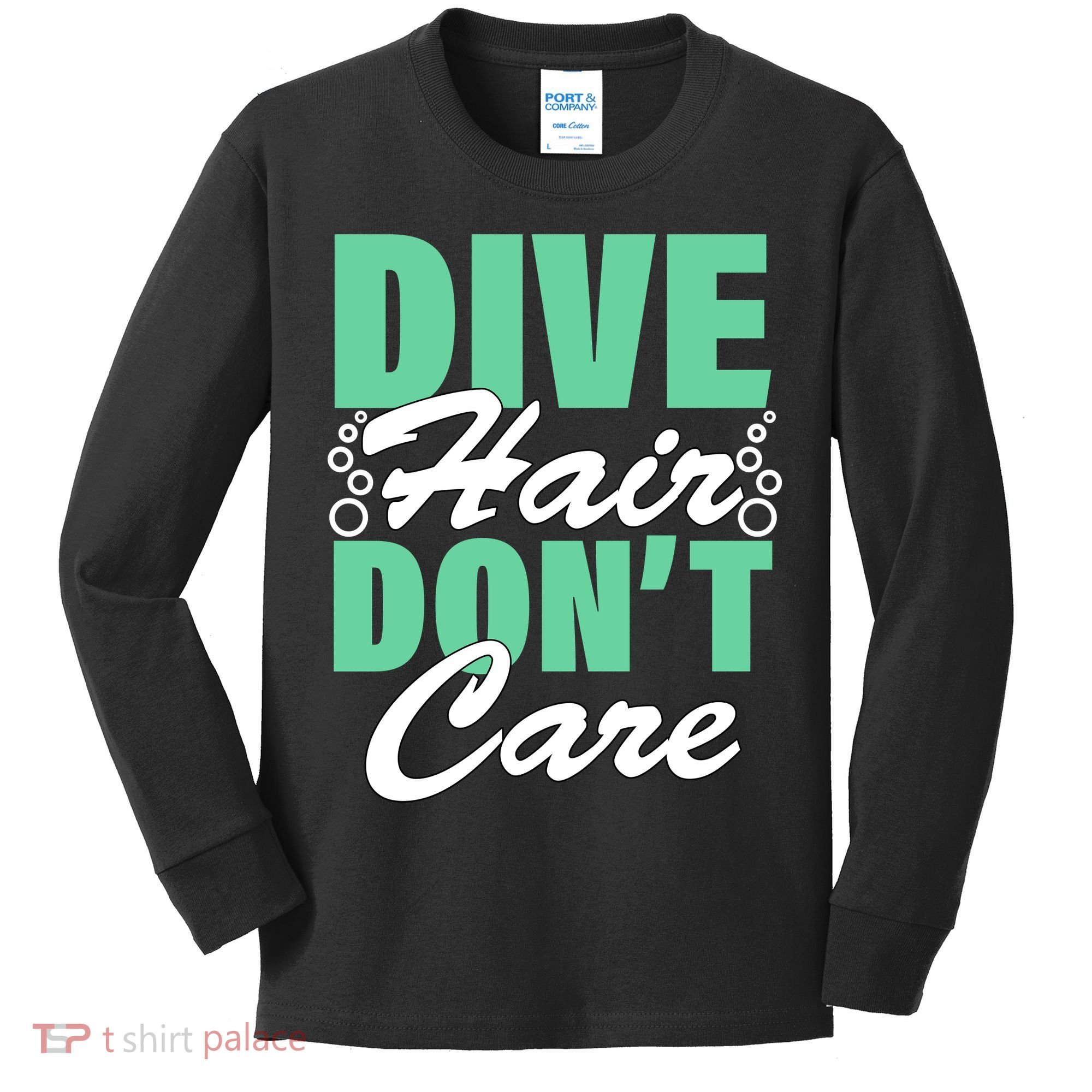 Dive Hair Don't Care Kids Long Sleeve Shirt