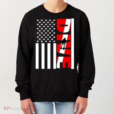 Diver American Flag Women's Sweatshirt