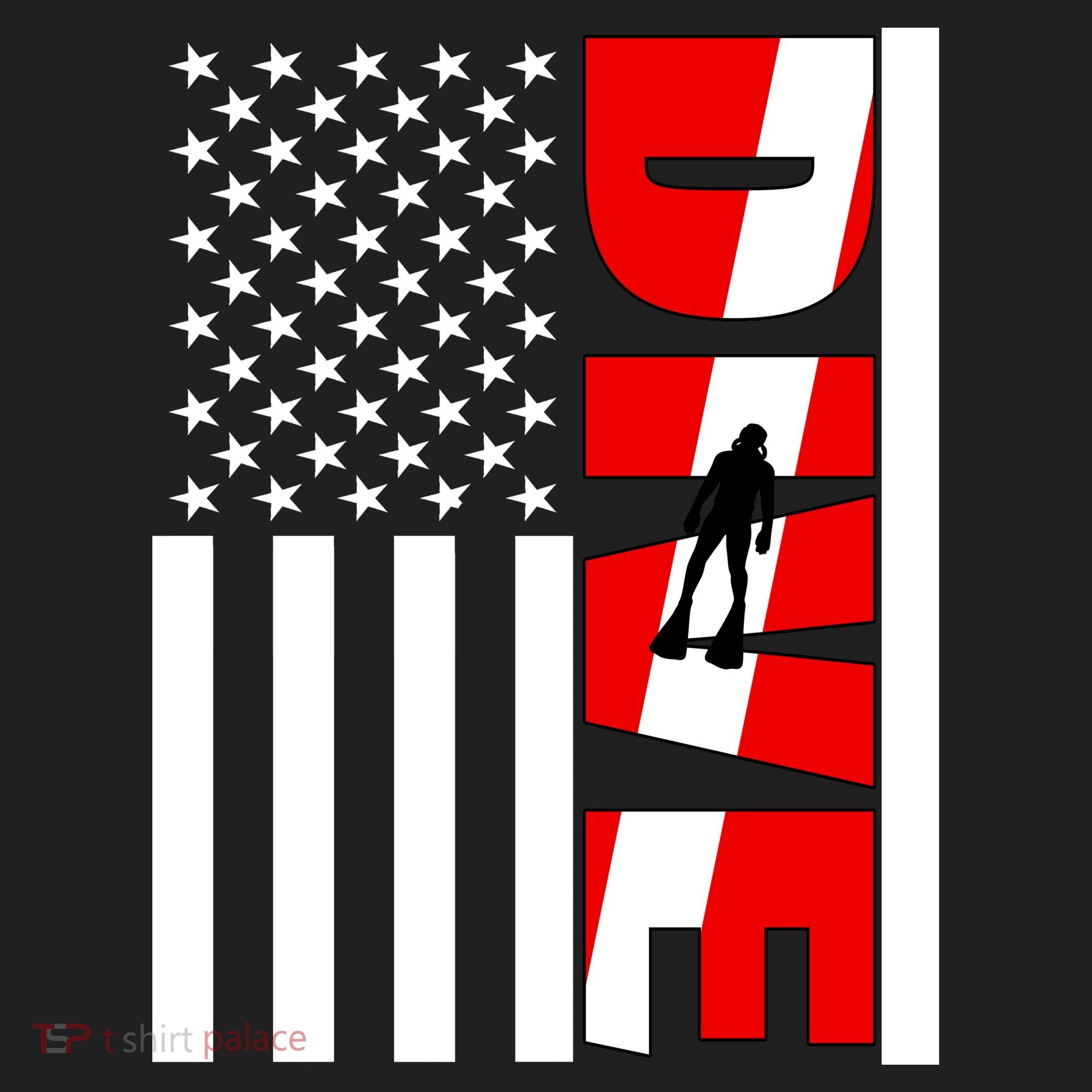 Diver American Flag Women's Sweatshirt