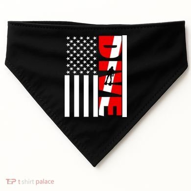 Diver American Flag USA-Made Doggie Bandana