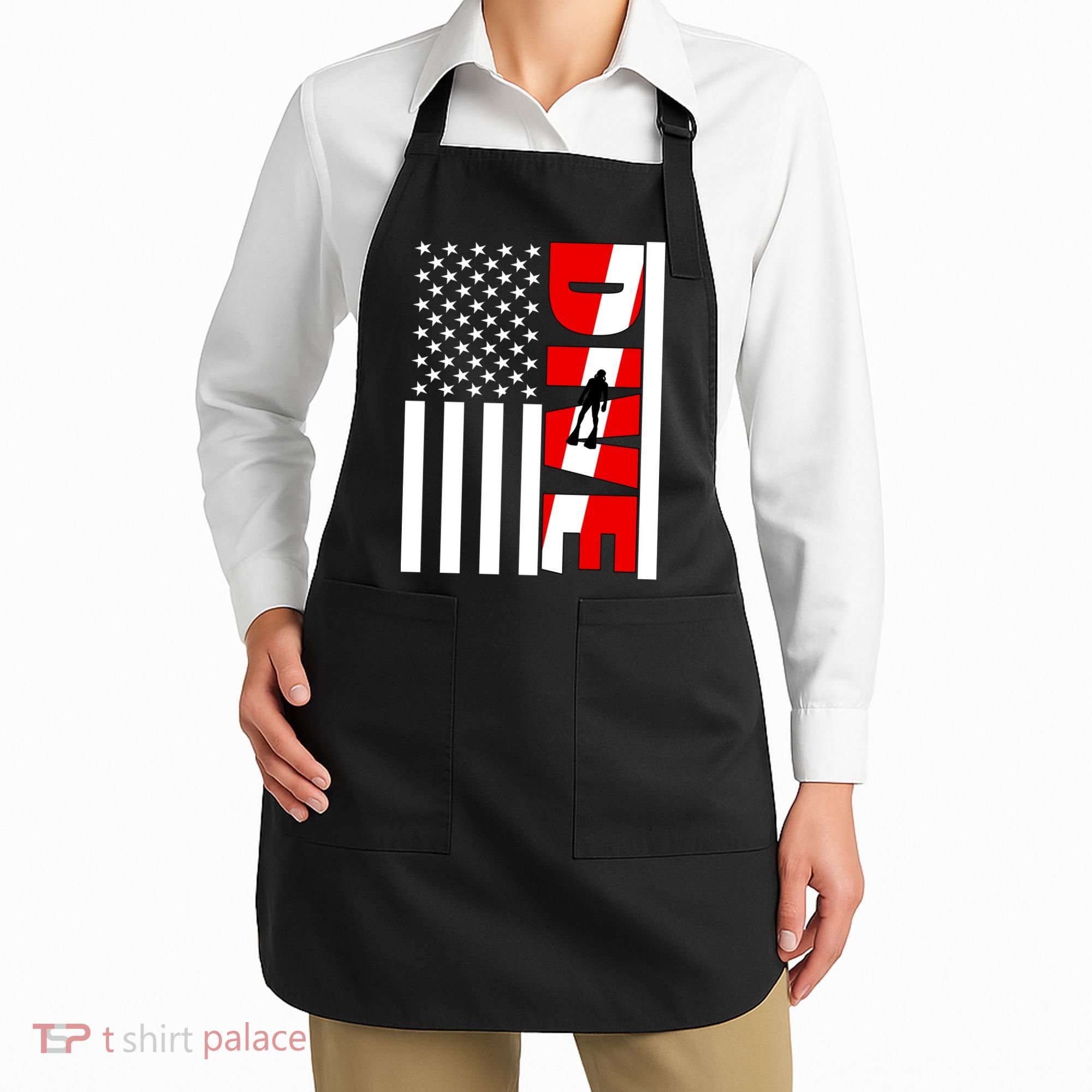 Diver American Flag Apron