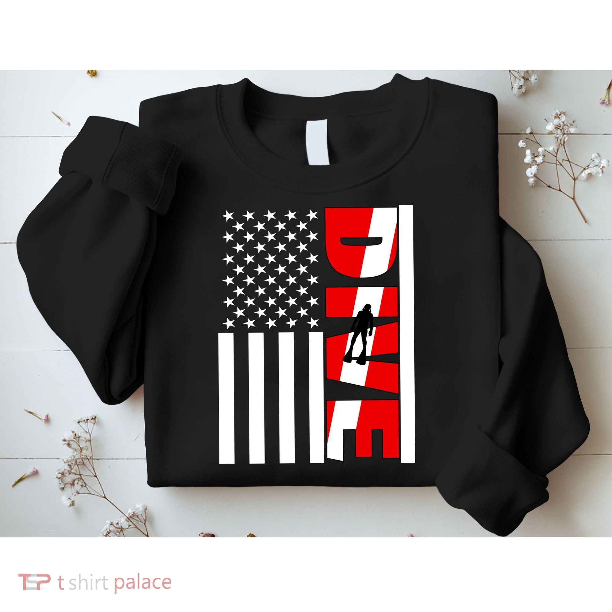 Diver American Flag Sweatshirt