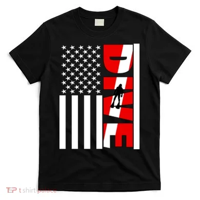 Diver American Flag T-Shirt