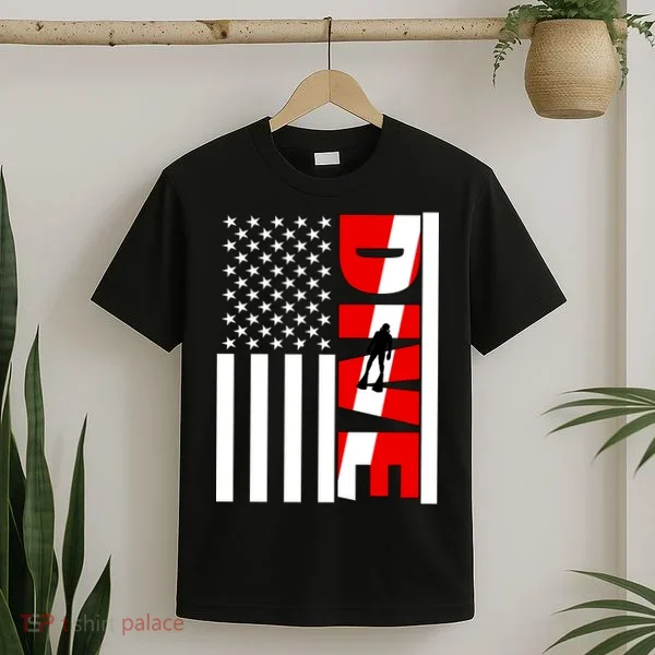 Diver American Flag T-Shirt