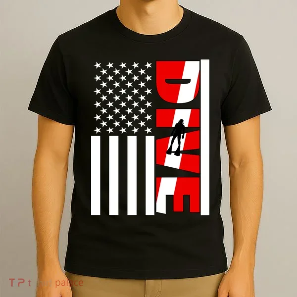 Diver American Flag T-Shirt