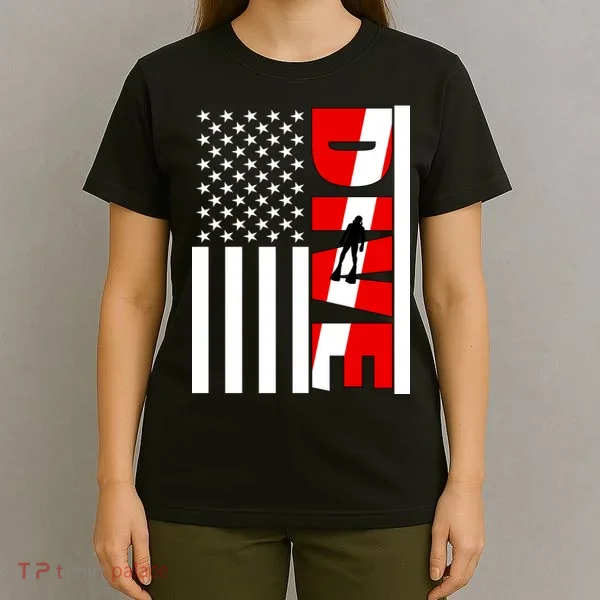Diver American Flag T-Shirt