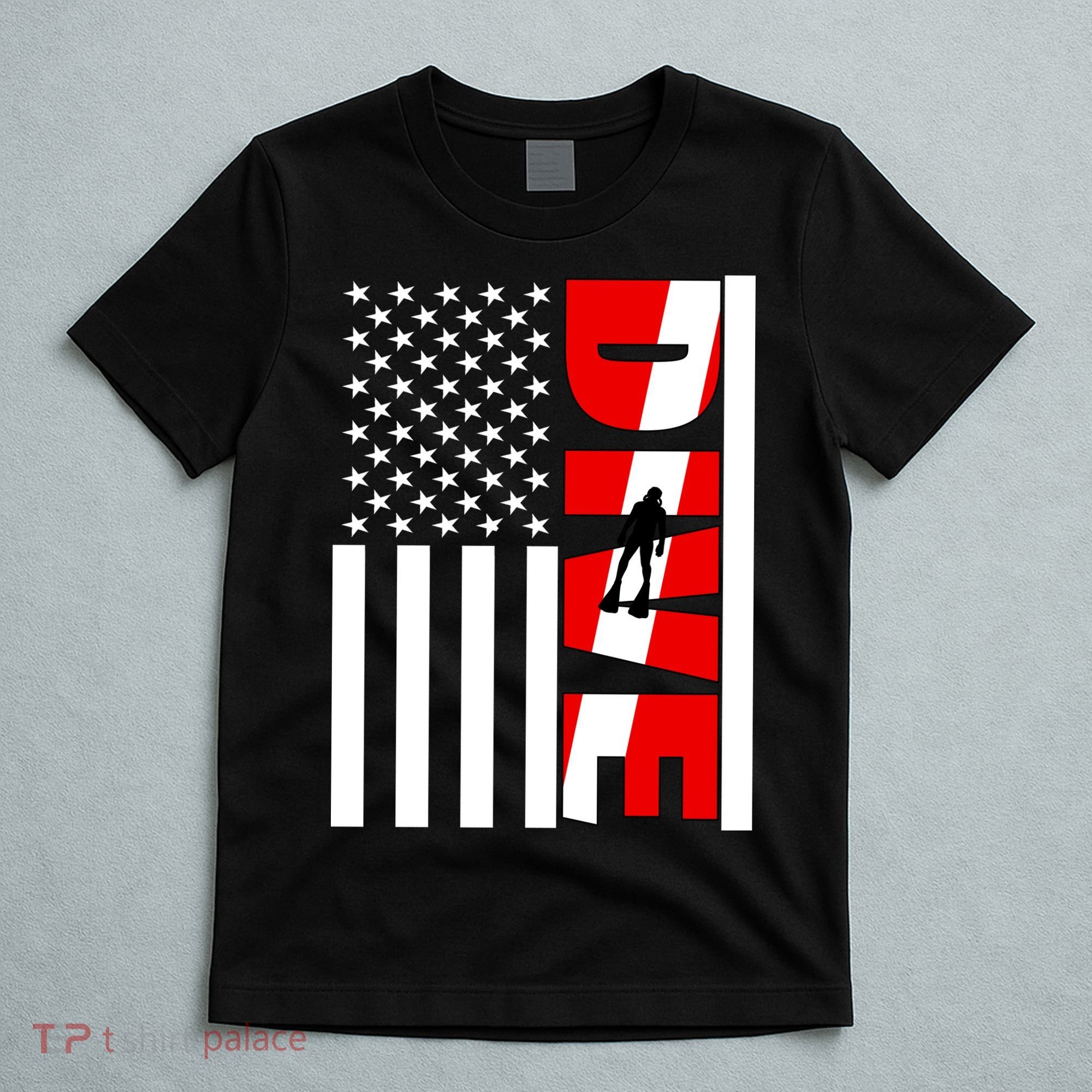 Diver American Flag T-Shirt