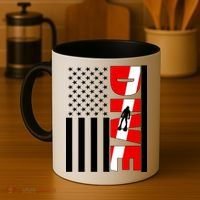 Diver American Flag Coffee Mug thumb 4