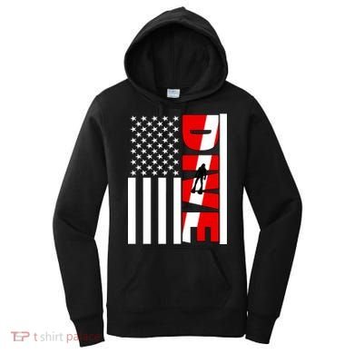 Diver American Flag Women's Hoodie