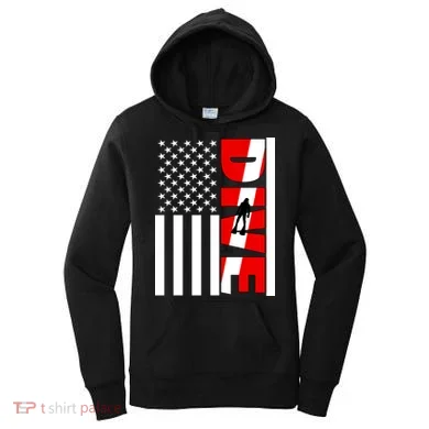 Diver American Flag Women's Hoodie