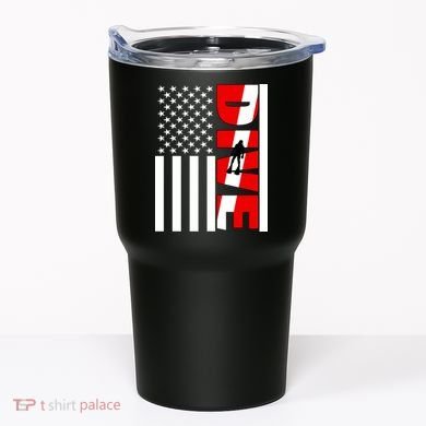 Diver American Flag Tumbler