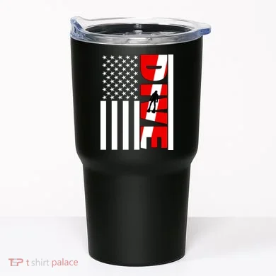 Diver American Flag Tumbler