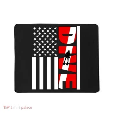 Diver American Flag Mousepad