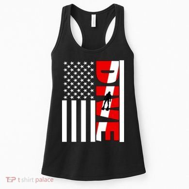 Diver American Flag Women's Tank Top