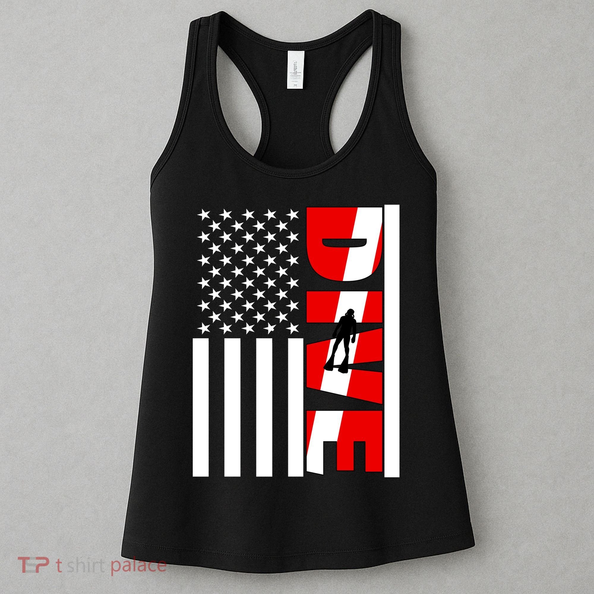 Diver American Flag Women's Tank Top