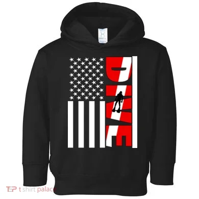 Diver American Flag Toddler Hoodie