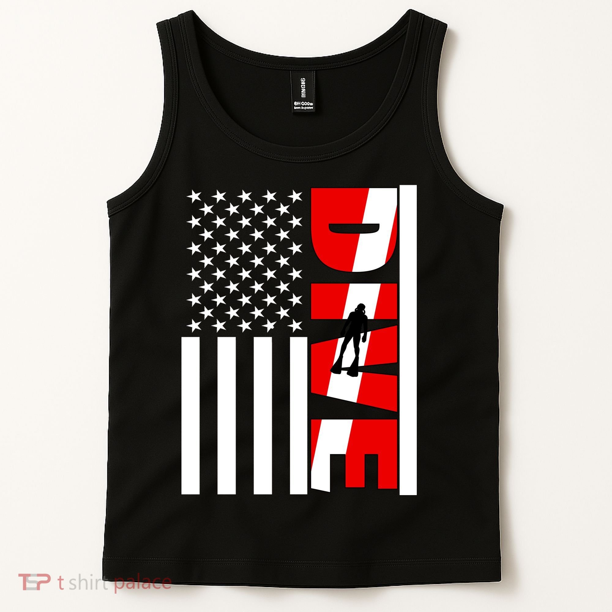 Diver American Flag Tank Top