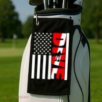 Diver American Flag Golf Towel thumb 2
