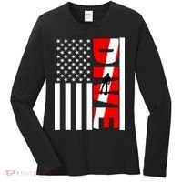 Diver American Flag Women's Long Sleeve Shirt thumb 0
