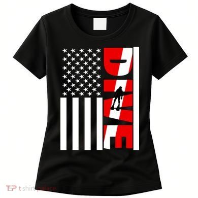 Diver American Flag Women's T-Shirt