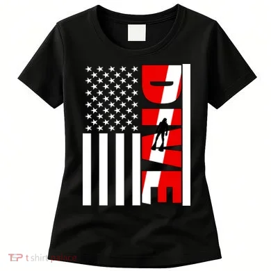 Diver American Flag Women's T-Shirt