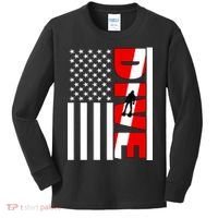 Diver American Flag Kids Long Sleeve Shirt thumb 0
