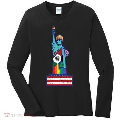 Diverse Statue Of Liberty Women's Long Sleeve Shirt