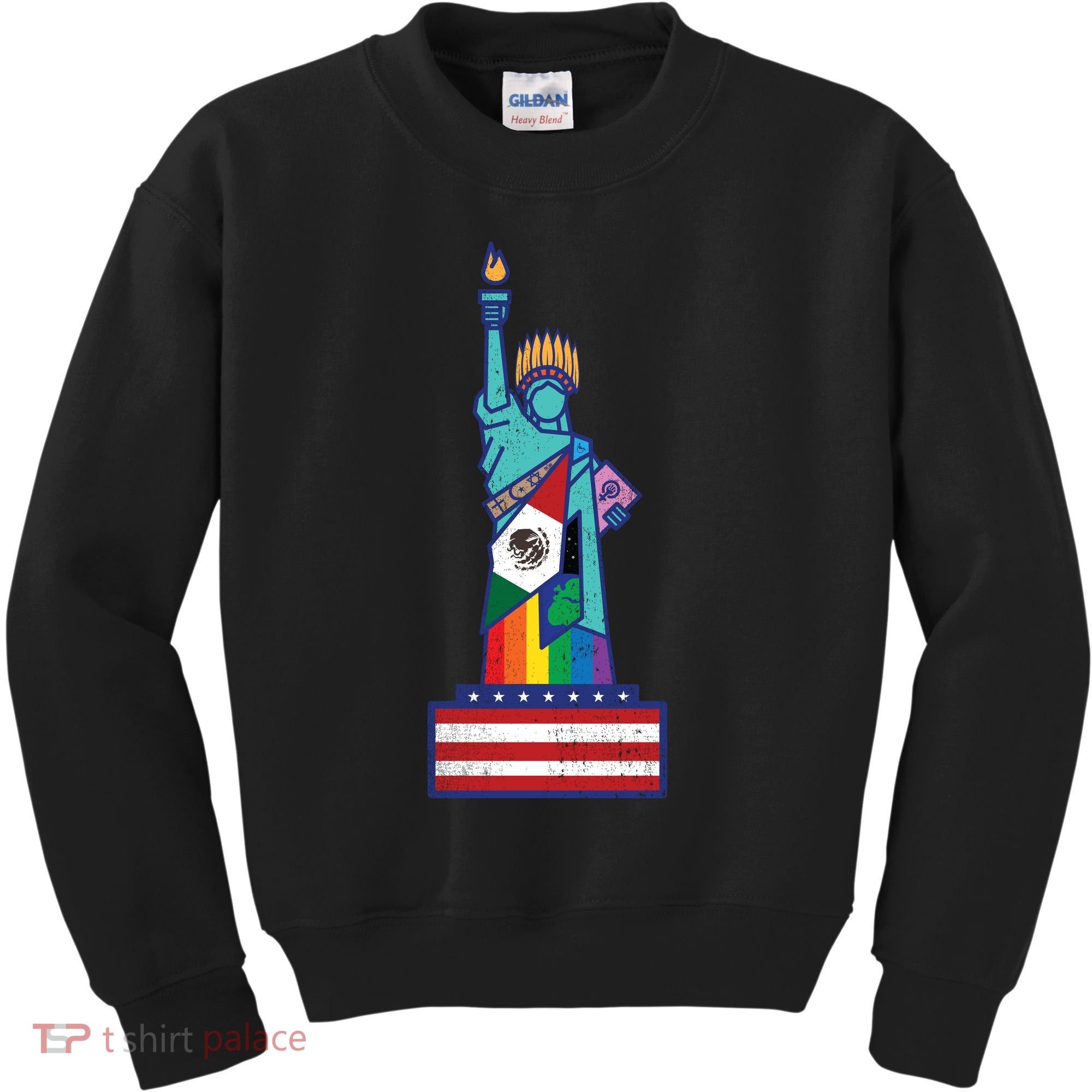 Diverse Statue Of Liberty Kids Sweatshirt
